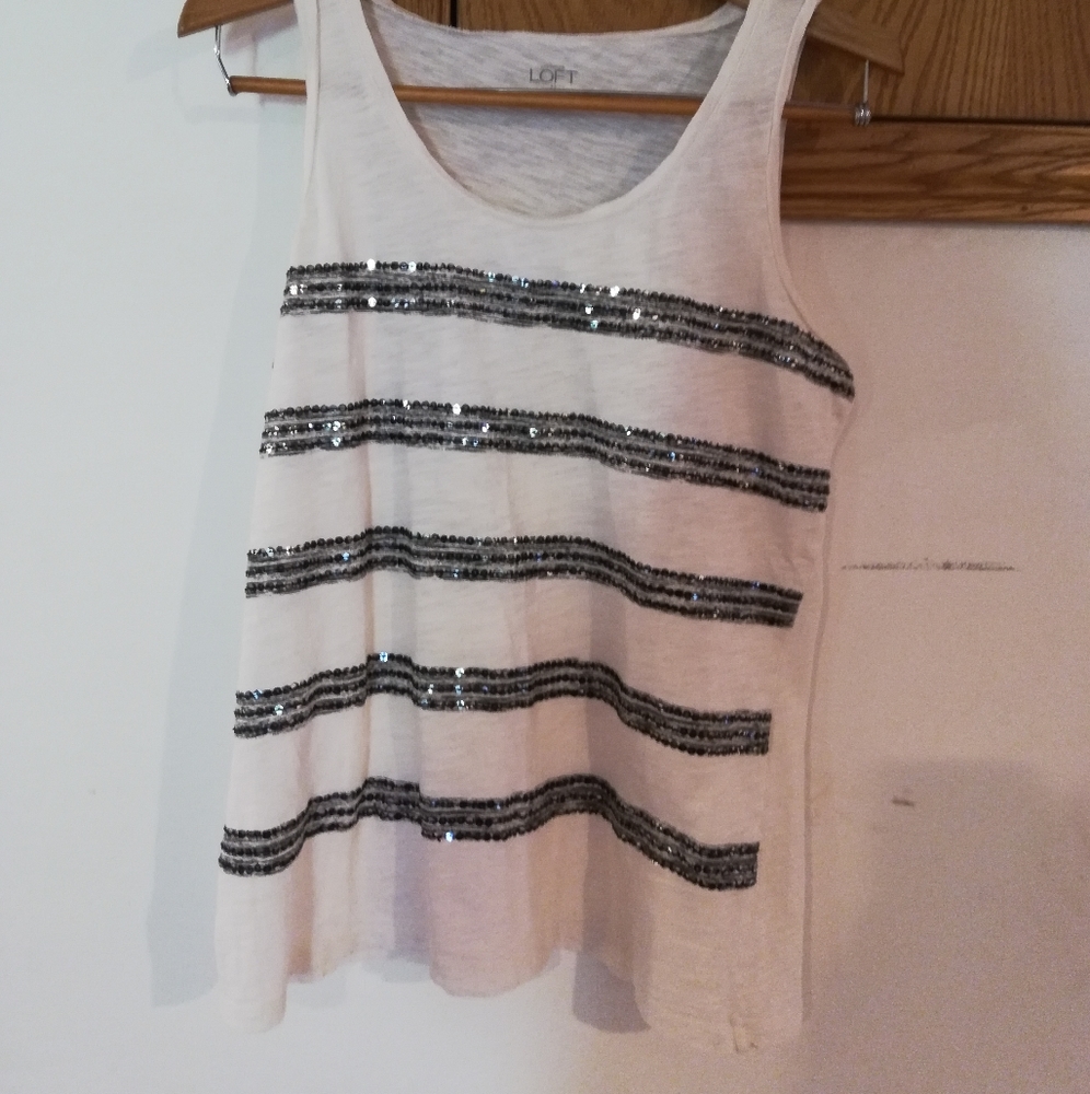 Loft sequin tank size large